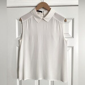 Blue Les Copains Silk Blend Sleeveless Flowy Blouse 44 (8-10)